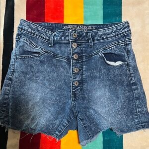 American Eagle Outfitters Women's Dark Blue Jean Shorts